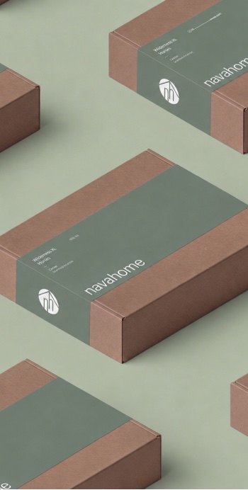 NavaHome branded shipping boxes